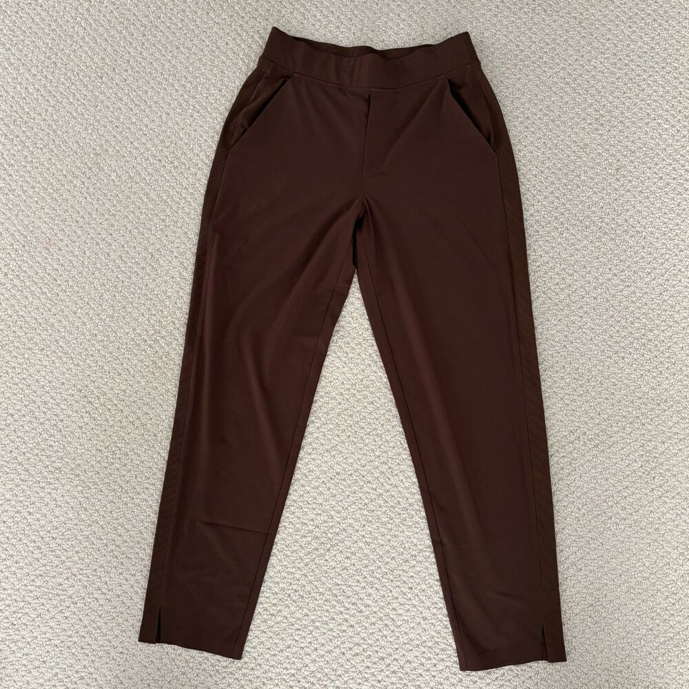 Athleta Mid Rise Brooklyn Ankle Pants Brown Featherweight Stretch Size 2 Womens